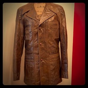 Brown vintage leather jacket